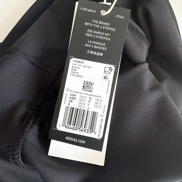 Adidas Aerotek Optime Stash Pocket High Rise 7/8  Black Leggings 2XL/P - Picture 7 of 9